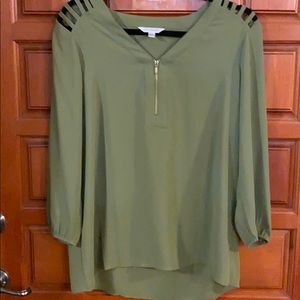 Army green blouse